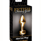 Photo of the front of the box for the Fetish Fantasy Gold Mini Luv Plug from Pipedreams.