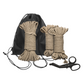 Image shows what comes with the kit: 3 sections of rope, safety scissors, and carrying bag.