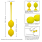 Size and features of Kegel Training Set (2pc) - Lemon - (Yellow)