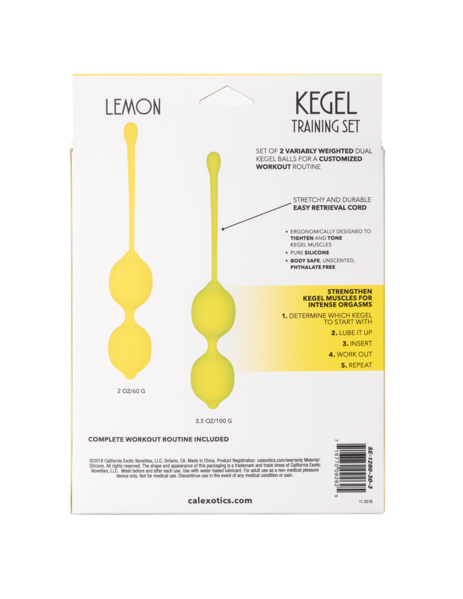Kegel Training Set (2pc) - Lemon - (Yellow)