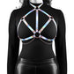 NS Novelties - Cosmo Harness - Crave Chest Harness - S/M, L/XL - Rainbow