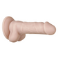 Side view of the Real Supple Silicone Poseable Dildo w/ Balls from Evolved Novelties (6in, light) shows its life like design.