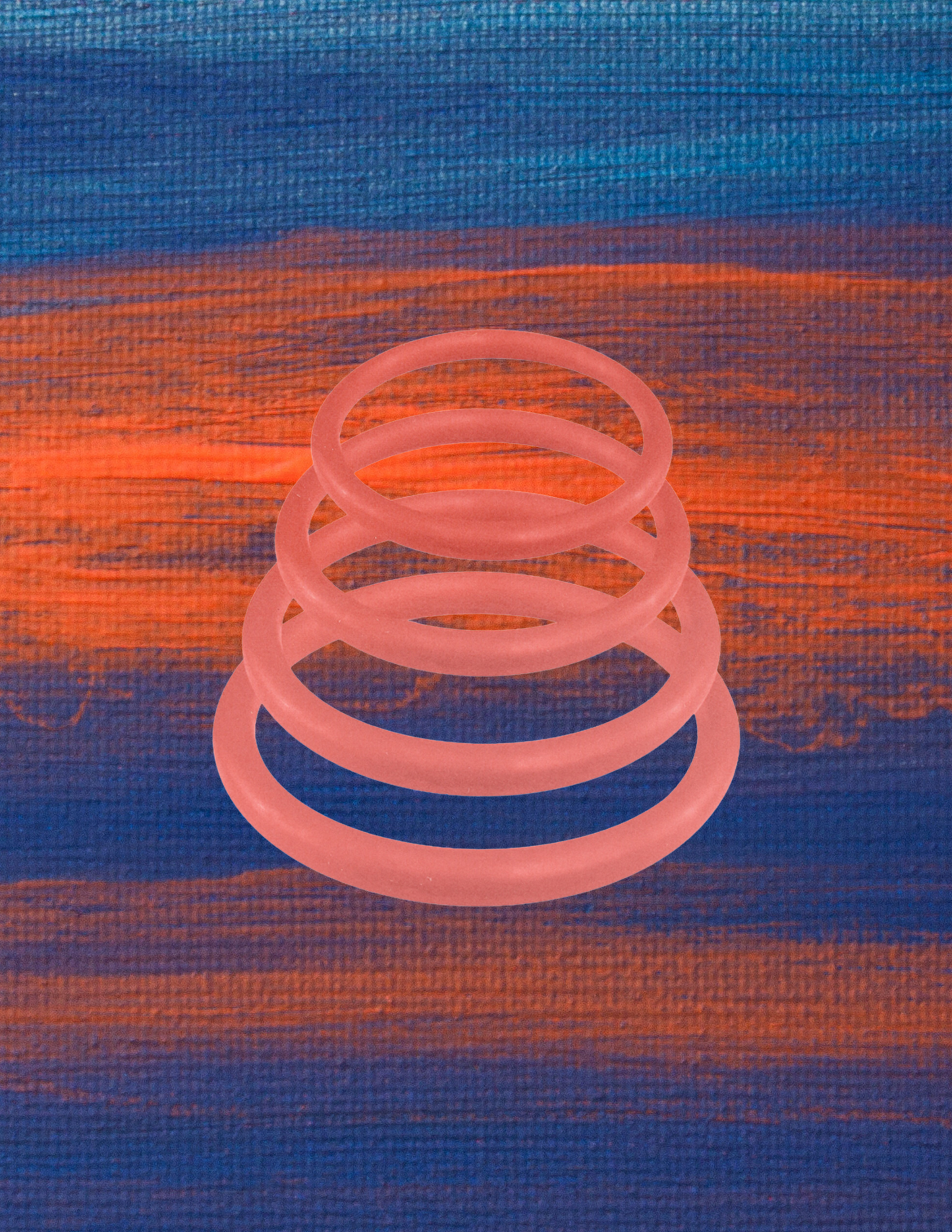 Ad for the Merge Collection Rubber O-Ring (coral) from Sportsheets.