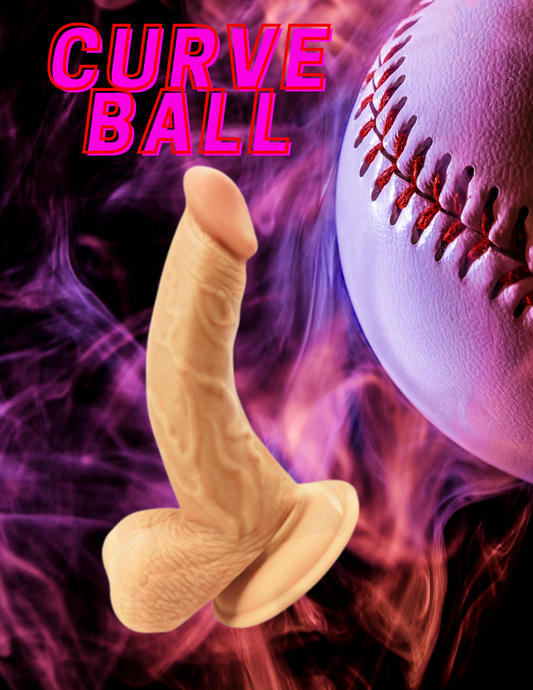 Skinsations - Curve Ball Realistic Dildo w/ Suction Cup - 7in - Flesh