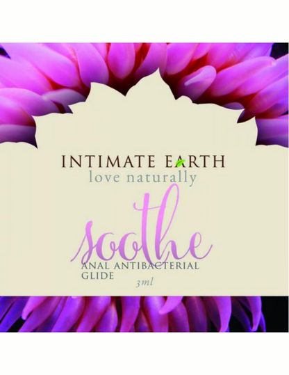 Intimate Earth Soothe Antibacterial Anal Glide Lubricant Guava Bark Extract 3ml sample size.