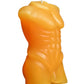 Side view of the aCire Torso Candle from Sportsheets (form 4/gold) shows more of the muscles shown on the aCire Torso Candle from Sportsheets (form 4/gold) male form candle.