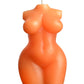 Front view of the LaCire Torso Candle from Sportsheets (form 1/orange) shows its natural female form.