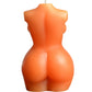 Photo of the back of the LaCire Torso Candle from Sportsheets (form 1/orange) shows its female backside.