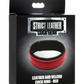 Strict - Leather Cock Gear Velcro Leather Cock Ring - Red