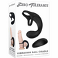 Zero Tolerance - Vibrating Ball Cradle Silicone Rechargeable Cock Ring w/ Remote Control - Black