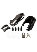 Load image into Gallery viewer, Acrylic See-Thru Chastity Cage - Black