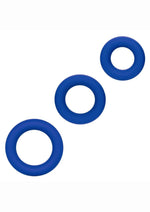 Load image into Gallery viewer, Admiral Universal Silicone Cock Ring - Blue - Set