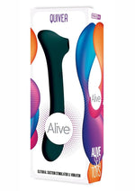 Load image into Gallery viewer, Alive Quiver Rechargeable Silicone Dual End Vibrator and Clitoral Stimulator - Teal