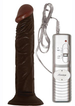 Load image into Gallery viewer, All American Whoppers Vibrating Dildo - Chocolate - 8in