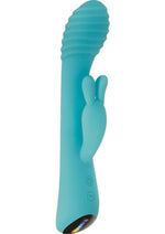 Load image into Gallery viewer, Aqua Bunny Rechargeable Silicone Rabbit Vibrator with 80 Functions