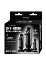 Load image into Gallery viewer, Ass-Sation Kit #1 Anal Trainer Butt Plug - Black - 3 Piece/Set