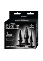 Load image into Gallery viewer, Ass-Sation Kit #2 Anal Trainer Butt Plug - Black - 3 Piece/Set