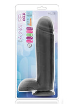 Load image into Gallery viewer, Au Naturel Bold Huge Dildo with Suction Cup - Black/Chocolate - 10.5in