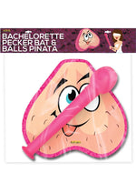 Load image into Gallery viewer, Bachelorette Pecker Bat and Balls Pinata Combo - Pink