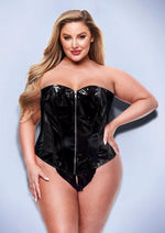 Load image into Gallery viewer, Baci Wetlook Bustier-Black-3x/4x