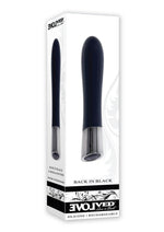 Load image into Gallery viewer, Back In Black Rechargeable Silicone Bullet - Black