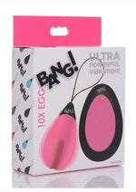 Load image into Gallery viewer, Bang! 10x Rechargeable Silicone Vibrating Egg with Remote Control - Pink
