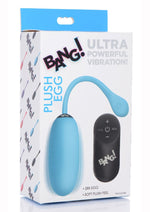 Load image into Gallery viewer, Bang! 28x Plush Silicone Rechargeable Egg with Remote Control - Blue