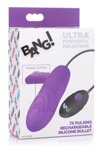 Load image into Gallery viewer, Bang! 7x Pulsing Rechargeable Silicone Bullet Vibrator - Purple
