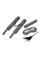Load image into Gallery viewer, Bang! Bondage Kit - XL Bullet, Cuffs, Tickler, and Blindfold