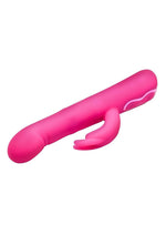 Load image into Gallery viewer, Bang! Come Hither Beaded Rechargeable Silicone Rabbit Vibrator - Pink