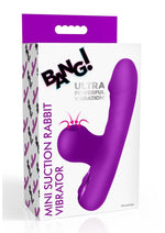 Load image into Gallery viewer, Bang! Mini Suction Rabbit Silicone Rechargeable Vibrator - Purple