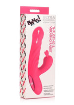 Load image into Gallery viewer, Bang! Thrusting and Vibrating Rechargeable Silicone Rabbit Vibrator - Pink