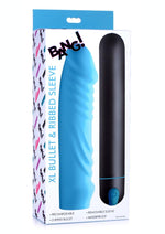 Load image into Gallery viewer, Bang! XL Bullet and Ribbed Silicone Sleeve - Blue - Set