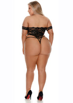 Load image into Gallery viewer, Barely Bare Lace Thong Teddy