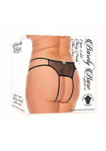 Load image into Gallery viewer, Barely Bare Open Lace Thong Panty - Black - Plus Size/Queen