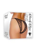 Load image into Gallery viewer, Barely Bare Polka Dot Open Panty - Black - One Size