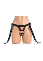 Load image into Gallery viewer, Bedroom Bliss Velvet Kiss Strap-On Harness - Black