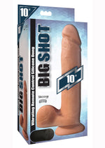 Load image into Gallery viewer, Big Shot Silicone Vibrating Remote Control Rechargeable Dildo with Balls - Vanilla - 10in