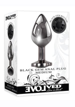 Load image into Gallery viewer, Black Gem Anal Plug - Black/Metal - Medium