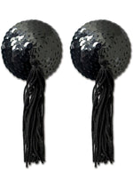Load image into Gallery viewer, Black Sequin with Black Tassel - Black