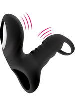 Load image into Gallery viewer, Bliss Shaft Rider Rechargeable Multi Speed Vibrating Cockring - Black