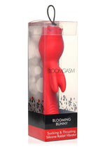 Load image into Gallery viewer, Bloomgasm Blooming Bunny Sucking and Thrusting Silicone Rechargeable Rabbit Vibrator - Red