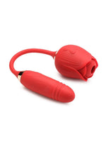 Load image into Gallery viewer, Bloomgasm Romping Rose 10x Rechargeable Silicone Suction Rose and Thrusting Vibrator - Red