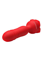 Load image into Gallery viewer, Bloomgasm Rose Delight Rechargeable Silicone Thrusting Vibrator - Red