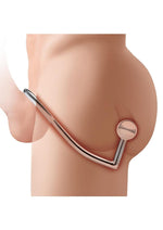 Load image into Gallery viewer, Blue Line Anal Hook and Cock Ring 45mm - Stainless