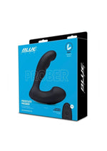 Load image into Gallery viewer, Blue Line Prober Silicone Rechargeable Dual Vibrating Remote Controlled Prostate Stimulator - Black
