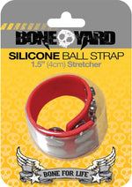 Load image into Gallery viewer, Boneyard Silicone Ball Strap 1.5in Stretcher - Red
