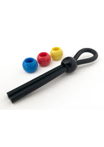 Load image into Gallery viewer, Boneyard Single Slide Cock Leash 2x Stretch Silicone - Black/Multicolor