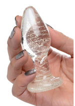 Load image into Gallery viewer, Booty Sparks Glow In The Dark Glass Anal Plug