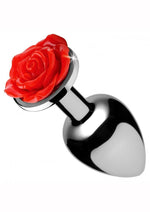 Load image into Gallery viewer, Booty Sparks Rose Anal Plug - Metal/Red - Large